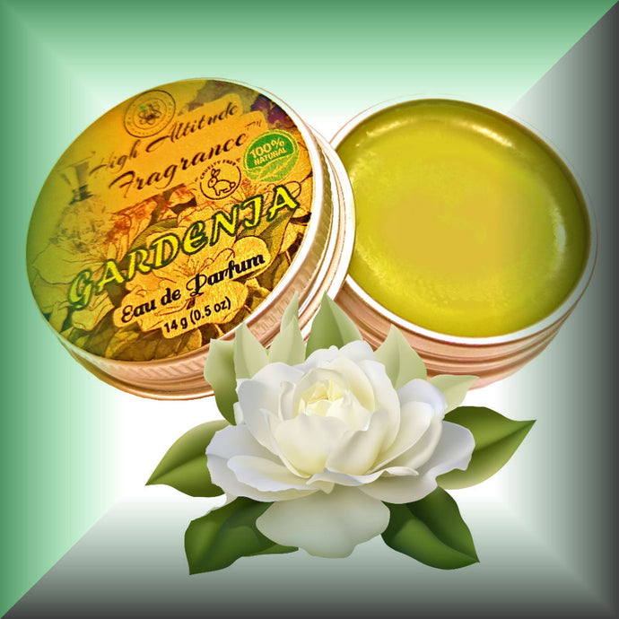 GARDENIA Perfume - Eau de Parfum - Solid Balm - Aromatherapy Essential Oils (Gardenia Grandiflora, Frangipani, Jasmine, Lily, Champaca) - Natural Fragrance