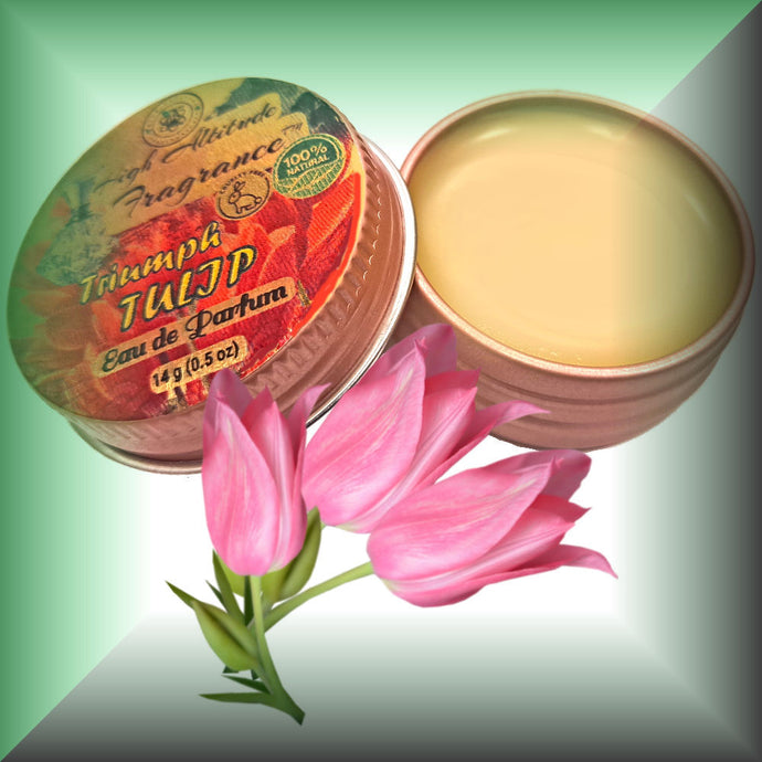 TRIUMPH TULIP Perfume - Eau de Parfum - Solid Balm - Aromatherapy Essential Oils (Tulipa Gesneriana, Lily, Rose, Tuberose, Hyacinth, Honeysuckle) - Natural Fragrance