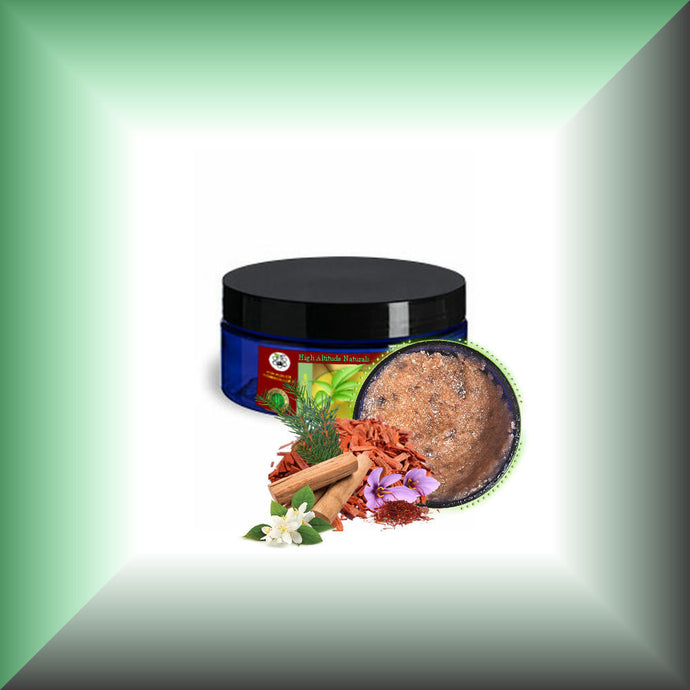 EXQUISITE SANDALWOOD™ Herbal Cleansing Exfoliating Himalayan & Sea Salt Skin Body Scrub
