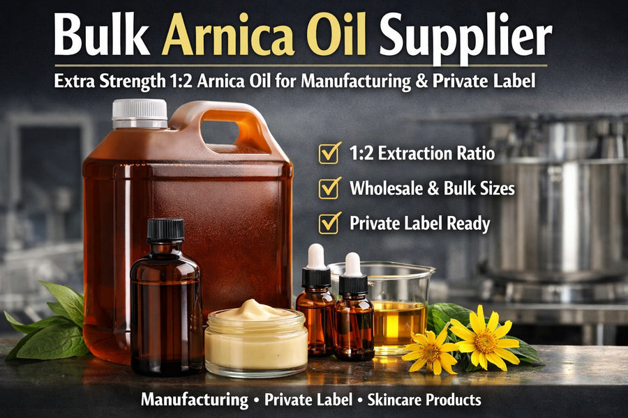 Bulk Arnica Oil Supplier – Extra Strength 1:2 for Manufacturing & Repackaging