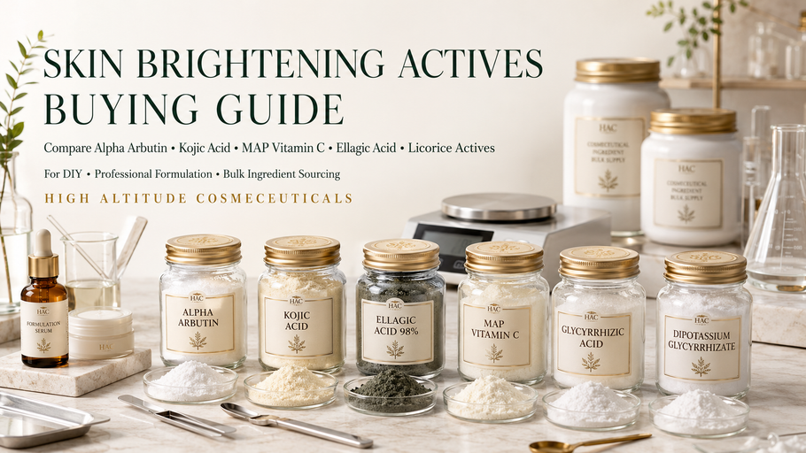 Skin Brightening Actives Buying Guide: Alpha Arbutin vs. Kojic Acid, MAP Vitamin C, Ellagic Acid & Licorice Extract