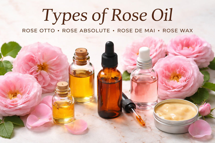 Types of Rose Oil: Rose Otto vs Rose Absolute vs Rose De Mai vs Rose Wax