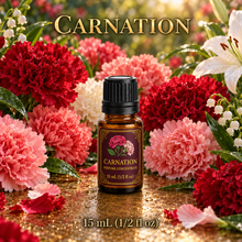Carnation Perfume & Cologne Concentrate – Spicy Green Floral, Lily & Clove | Oil-Soluble - 15ml glass bottle with euro dropper. 
