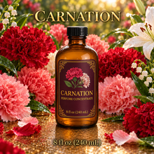 Carnation Perfume & Cologne Concentrate – Spicy Green Floral, Lily & Clove | Oil-Soluble - 8oz glass bottle with cap.