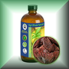 Dragon's Blood (Daemonorops Draco) Essential Oil in a 16 fl oz glass bottle with a cap.