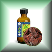 Dragon's Blood (Daemonorops Draco) Essential Oil in a 2 fl oz glass bottle with cap.