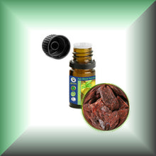 Dragon's Blood (Daemonorops Draco) Essential Oil in a 5 ml glass bottle with euro dropper cap.