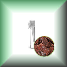 Dragon's Blood (Daemonorops Draco) Essential Oil in a glass vial, sample size.