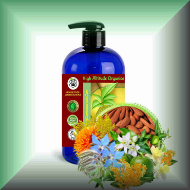 Enchanting Days™ Golden Floral & Osmanthus Body Massage Oil in a 16 fl oz bottle with pump dispenser.