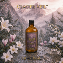 Glacier Veil™ Alpine Forest Perfume & Cologne Concentrate – Jasmine, Cyclamen & Lily | Oil-Soluble