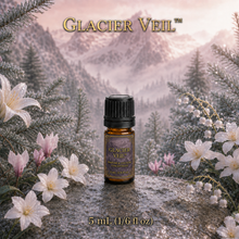 Glacier Veil™ Alpine Forest Perfume & Cologne Concentrate – Jasmine, Cyclamen & Lily | Oil-Soluble