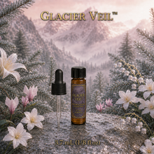 Glacier Veil™ Alpine Forest Perfume & Cologne Concentrate – Jasmine, Cyclamen & Lily | Oil-Soluble