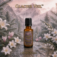 Glacier Veil™ Alpine Forest Perfume & Cologne Concentrate – Jasmine, Cyclamen & Lily | Oil-Soluble