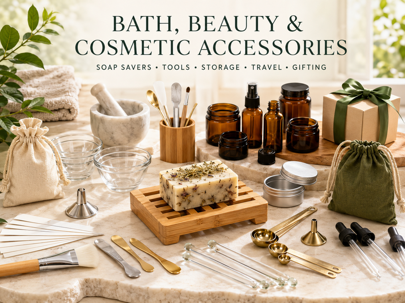 Bath, Beauty & Cosmetic Accessories | Soap Savers, Tools & Storage
