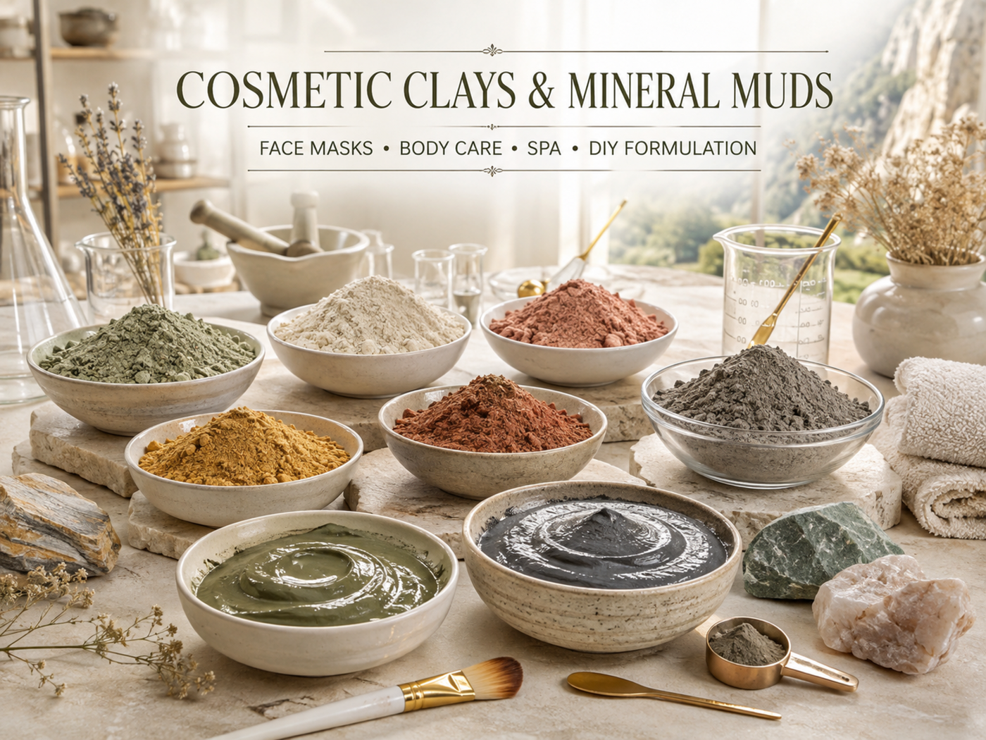 Cosmetic Clays & Mineral Muds for Face Masks, Body Care & DIY