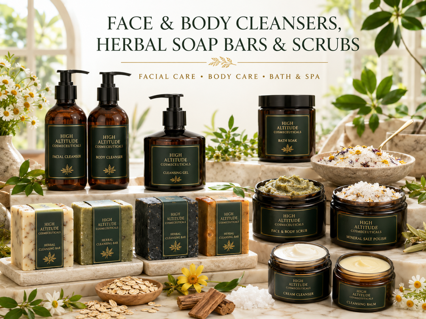 Face & Body Cleansers, Herbal Soap Bars, Scrubs & Bath Care