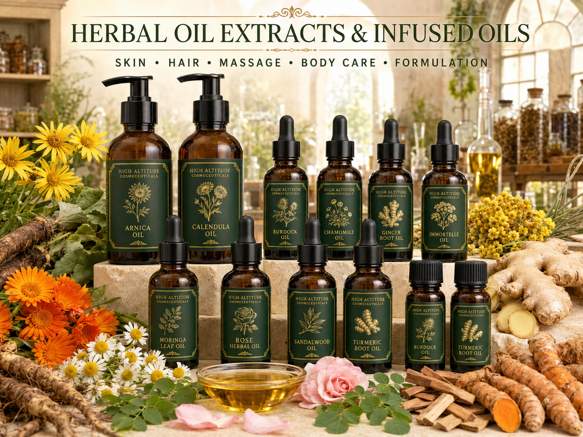 Herbal Oil Extracts & Infused Oils | Skin, Hair, Massage & Body Care