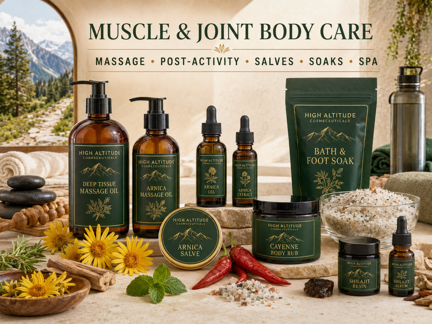 Muscle & Joint Body Care | Massage Oils, Salves & Bath Soaks
