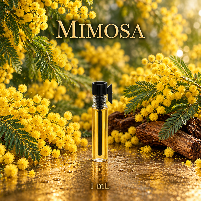 Mimosa Perfume & Cologne Concentrate – Powdery Floral, Green & Balsamic | Oil-Soluble - 1ml sample vial.