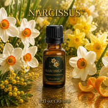Narcissus™ Perfume & Cologne Concentrate – Green Daffodil, Neroli & Golden Citrus | Oil-Soluble - 1oz glass bottle with euro dropper cap.
