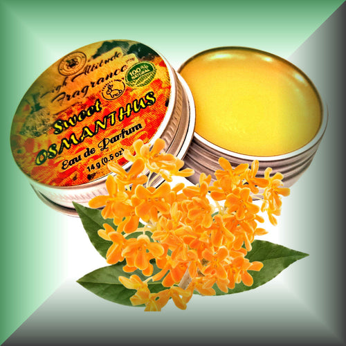 Sweet Osmanthus Solid Perfume – Tropical Fruity Floral with Apricot Nectar & Honeyed Warmth