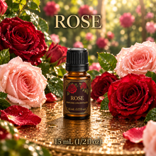 Rose Perfume & Cologne Concentrate – Fresh-Cut Rose Petals | Oil-Soluble - 15ml glass bottle with euro dropper. 