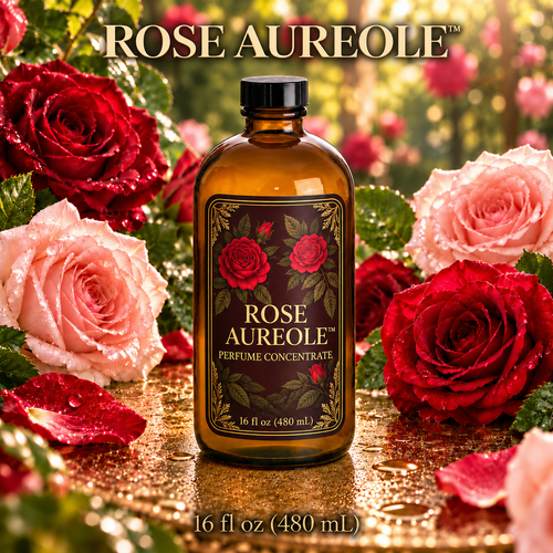 Rose Perfume & Cologne Concentrate – Fresh-Cut Rose Petals | Oil-Soluble  16oz glass bottle with cap.