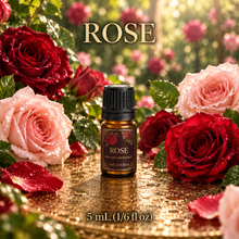 Rose Perfume & Cologne Concentrate – Fresh-Cut Rose Petals | Oil-Soluble - 5ml glass bottle with euro dropper.