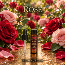 Rose Perfume & Cologne Concentrate – Fresh-Cut Rose Petals | Oil-Soluble - 3.7 ml Dram glass vial.