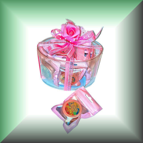 Pack of 10pcs Gift Box - ROSE Perfume - Eau de Parfum - Solid Perfume Balm (with Rose Otto Oil, Rosa Damascena, Rose De Mai, Tea Rose) - All-Natural & Organic - Perfect for weddings, parties, travel groups, or a family.