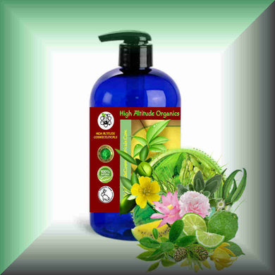 Summer Rain™ Fresh Green & Aquatic Floral Body Massage Oil in a 16 fl oz bottle with pump dispenser.