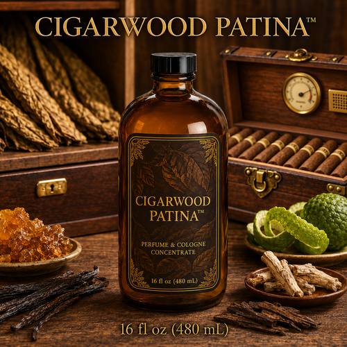 Sweet Tobacco™ Perfume & Cologne Concentrate – Honeyed Tobacco, Vanilla & Bergamot | Oil-Soluble - 16oz  glass bottle with cap.