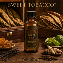 Sweet Tobacco™ Perfume & Cologne Concentrate – Honeyed Tobacco, Vanilla & Bergamot | Oil-Soluble - 2oz glass bottle with euro cap.