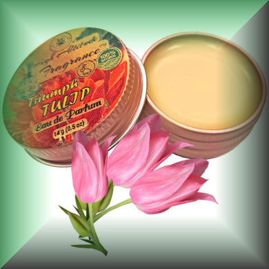 TRIUMPH TULIP Perfume - Eau de Parfum - Solid Balm - Aromatherapy Essential Oils (Tulipa Gesneriana, Lily, Rose, Tuberose, Hyacinth, Honeysuckle) - Natural Fragrance