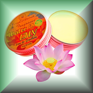 WATER LILY Perfume - Eau de Parfum - Solid Balm - Aromatherapy Essential Oils (Nymphaea Odorata, Pink Lotus, Freesia, Lily, Frangipani, Pink Grapefruit, Orchid) - Natural Fragrance