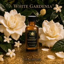 White Gardenia™ Perfume & Cologne Concentrate – Jasmine & Tropical White Florals | Oil-Soluble - 2oz glass bottle with cap.