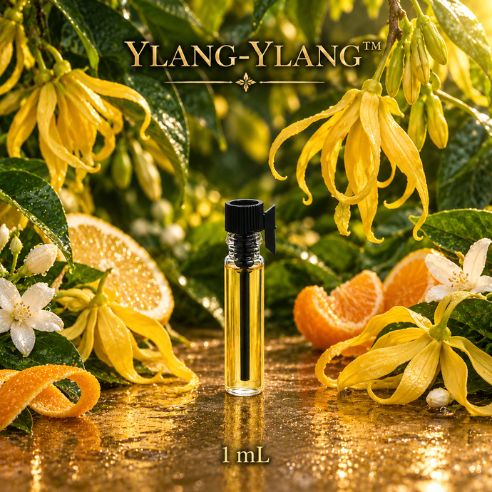 Ylang-Ylang™ Perfume & Cologne Concentrate – Creamy Tropical Floral, Jasmine & Citrus | Oil-Soluble - 1ml sample vial.