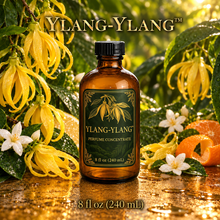 Ylang-Ylang™ Perfume & Cologne Concentrate – Creamy Tropical Floral, Jasmine & Citrus | Oil-Soluble - 8oz glass bottle with cap.