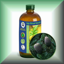Cedarwood Essential Oil (Atlas, Cedrus atlantica) – Aromatherapy, Skin Care & Perfumery in a 16 fl oz glass bottle with cap.