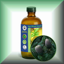 Cedarwood Essential Oil (Atlas, Cedrus atlantica) – Aromatherapy, Skin Care & Perfumery in a 8 fl oz glass bottle with cap.