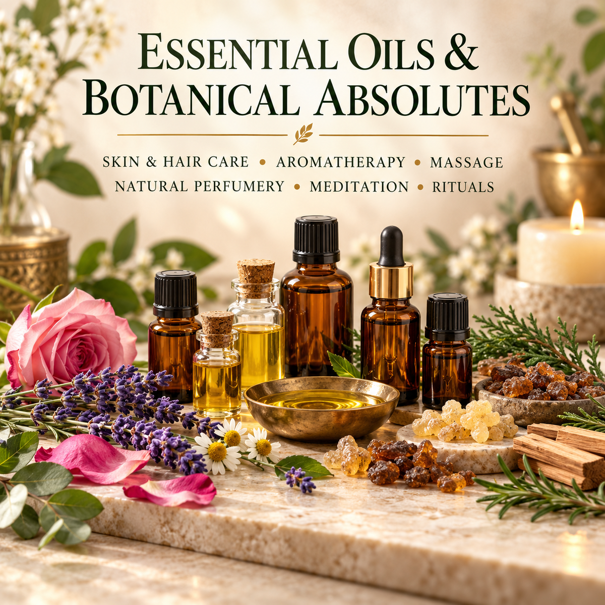 Essential Oils & Botanical Absolutes for Skin Care, Aromatherapy, Massage & Perfumery