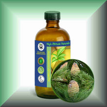 Himalayan Cedarwood Essential Oil (Cedrus deodara) – Aromatherapy, Skin Care & Perfumery in a 8 fl oz glass bottle with cap.
