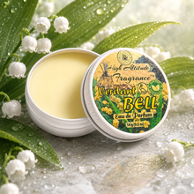 Lily of the Valley Muguet solid perfume in opened jar view