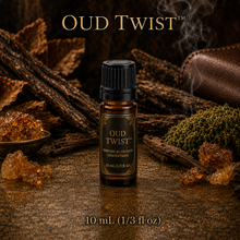 Oud Twist™ Perfume &amp; Cologne Fragrance Concentrate – Agarwood, Amber, Tobacco & Leather - 10ml glass bottle with euro dropper