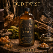 Oud Twist™ Perfume &amp; Cologne Fragrance Concentrate – Agarwood, Amber, Tobacco & Leather - 16oz glass bottle with cap