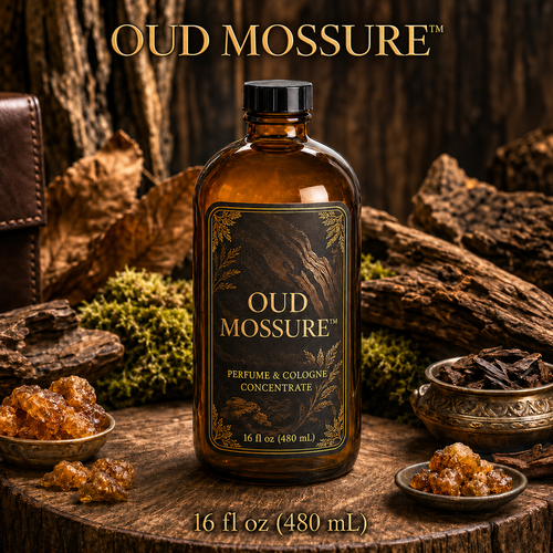 Oud Twist™ Perfume & Cologne Fragrance Concentrate – Agarwood, Amber, Tobacco & Leather - 16oz glass bottle with cap