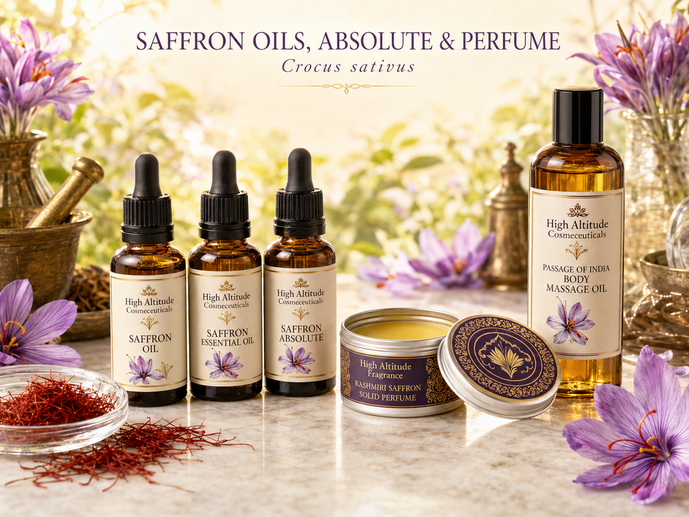Saffron Oils, Absolute, Perfume & Massage Oil | Crocus Sativus