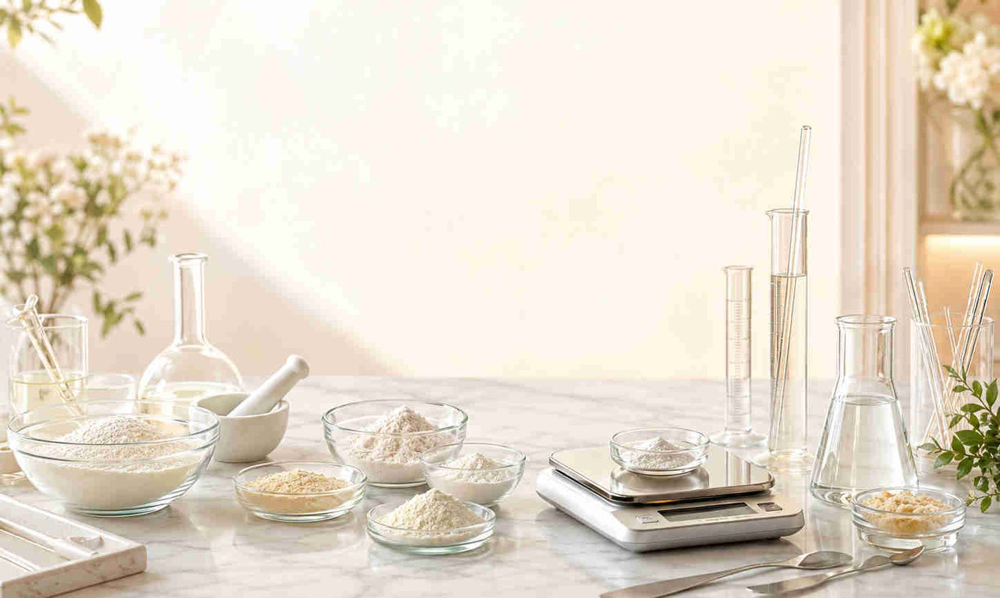 Skin Brightening Actives | Alpha Arbutin, Kojic Acid, Glycyrrhizic Acid, Ellagic Acid & Vitamin C