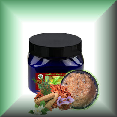 EXQUISITE SANDALWOOD™ Herbal Cleansing Exfoliating Himalayan & Sea Salt Skin Body Scrub