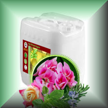 Geranium Potluck Body Massage Oil – Rose, Geranium & Citrus in a 5 gallon jerrycan, bulk, wholesale size.